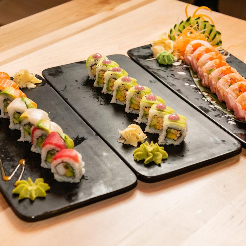 Assorted sushi rolls